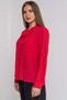 Solid Blouse with Front Pleats and Long Sleeves - 2