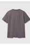 Men's dark grey 100% cotton logo crew neck t-shirt - 4