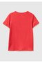 Women's red 100% cotton crew neck t-shirt - 2
