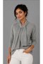Women's Gray Shawl Accessory Knitwear Blouse Be310