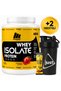 Whey Isolate Protein Powder 1800 Gr 60 Servings Strawberry + Shaker + Protein Coffee Gift