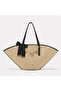 Women's Straw Beach Bag - Large Size Shoulder Bag