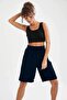 Navy Blue Oversize Unisex sports Shorts