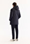 Men's Navy Blue Hooded Water Repellent Windproof -7 ° C Durable Regular Fit Coat A52Y6126 - 4