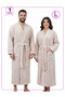Unisex Bathrobe L Size , Kimono Collar, Absorbent Quick Dry Microfiber 330 GSM, Belt & Pockets