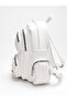 Samilon Multi-Compartment Washed Leather White Women's Backpack - 4