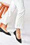 Black Satin Fabric Low Heeled Women's Shoes P820121204 - 3