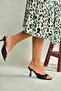U654080909 Brown Heeled Women's Slippers - 3