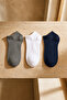 Children's Run 3-Pack Basic Step School Socks White/Navy Blue/Grey