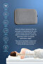 Natural fiber cover air channel neck support visco orthopedic pillow 60x40x13 cm, grey - 6
