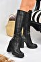 Black High Heeled Women's Boots L282770109 - 4