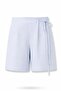 Baby Blue Pleated Linen Shorts 17532