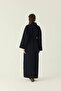 Lace Detailed Denim Dress Black - 4