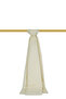 Cream Ring Pattern Jacquard Silk Shawl - 2