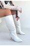 Women's Boots White Skin Stylish Zelya - 2