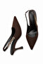 Nola Women's Pointed Toe Open Back Thin Heeled Shoes 1122 - 2
