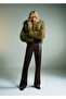 Leather Look Flare Pants - 7
