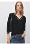 Contrast V-Neck Sweater