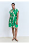 Belted patterned dress - 8