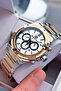 Special Boxed 5 Atm Water Resistant Men's Wristwatch Silver Gold Color Steel Band Bme2019C4 - 2