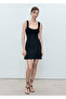 Drawstring Collar Dress - 2