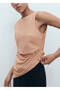 Asymmetrical Striped Cotton Blouse