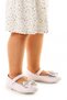 Silvery Patent Leather Velcro Sand Glitter Bow Girls' Ballerina Shoes - 3