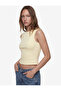 Slim Fit Cotton Crew Neck Corset Detailed Sleeveless Blouse - 4
