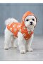 Cat Dog Outfit Orange Paw Print Raincoat Coat