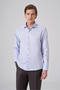 Men's A.Blue Polyester Trend Slim Fit Full Italian Collar Shirt