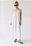 4938 Women's Strappy A-Line Lined Long Dress Bone - 3