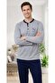 Men's Long Sleeve Pajama Set Casual Home Wear Stylish and Comfortable 19-01 - 4