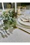 Royal Linen Textured Gold Glitter Ecru Tablecloth (Napkins Not Included) - 7