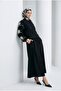 Hakim Collar Floral Sleeve Detailed Jacket and Zippered Skirt Top-Bottom Set - 3