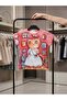 Girl's Patterned Oversize T-Shirt - 6