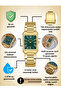 LC08083.150 Women Analog Display Watch & Metal Strap Gold - 4