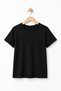 Black Short Sleeve Kids T-Shirt - Cotton Combed Cotton Anti-Sweat Premium Black Kids T-Shirt