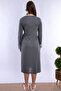 Comfortable Cut Maternity Nightgown with Cotton Breastfeeding Feature - Effortt - Smoked - 5