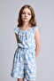 100% Cotton Floral Sleeveless Short Shorts Jumpsuit Girls E5803A826Sm - 3