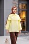 Oversize Modal Tunic with Detachable Cape - Yellow - 4