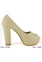 Carolina Ten Vegan Open-Front Round-Toe Thick Platform Heeled Shoes - 5