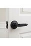 Vectis Black Lever Knob Lock-Keyed Door Handle, Buttoned, Keyless American Type Hotel Lock-Compatible with Old Knob Style-Black - 2