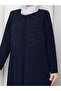 Vine Stone Decorated Plus Size Mother's Dress - 3