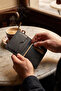Card Holder Men's Wallet Genuine Leather Card Holder Slim Design Wallet – Black Orion - 3