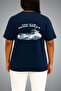 Oversize Tcg Alb. Hakkı Burak between the Waves Themed Pocket and Back Printed Unisex T-Shirt - 4
