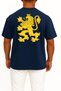 Oversized Coat of Arms of Bulgaria Lion Unisex T-Shirt with Pocket and Back Design - 2
