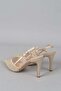 Select 609 stone detail satin heel shoes (10cm) honey satin - 5
