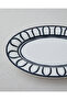 Monarch Porcelain Boat Plate 30 cm Black - White - 3