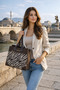 Olive Green Zebra Pattern Front Pocketed Women Shoulder Bag |   Olive Green T8346