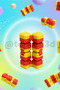 Yellow red stress cube - infinity cube, foldable cube, stress toy